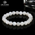 JD GEMS Unisex Handmade Stretch Natural Stone Beaded Strand Bracelets 6mm 8mm 10mm High Quality Classic Anniversary