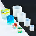 Cylinder Transparent Silicone Mold Resin Candle Wax Mould