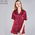 FUNG 3034 2025 Customized Women Clothing 80%polyester&20%spandex Pajamas Set Soft Fabric Short-sleeved Homewear