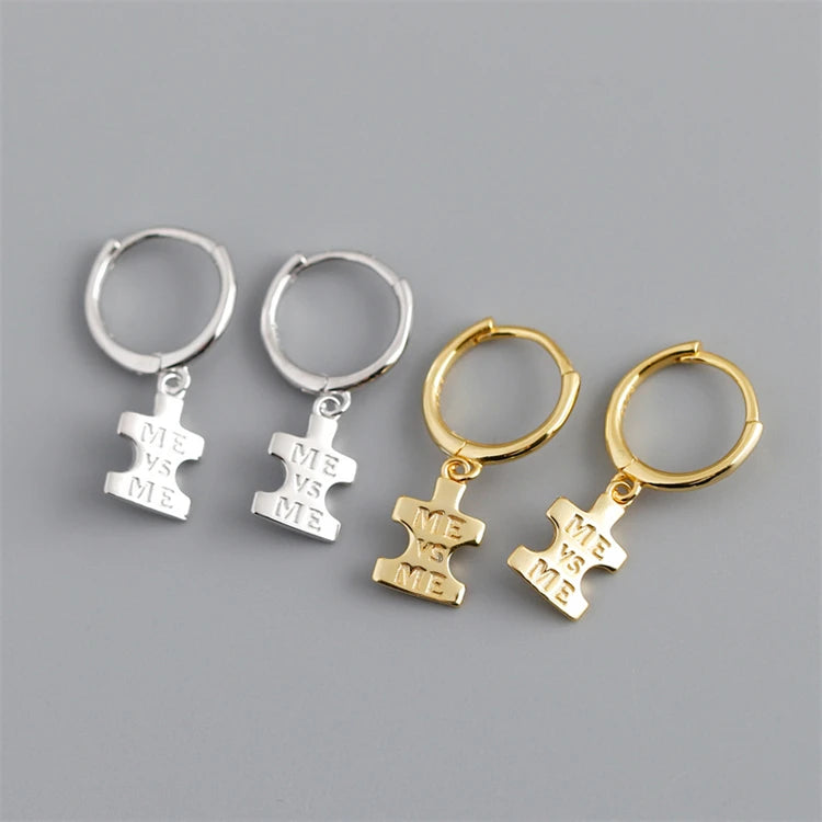 Personality 925 Sterling Silver 18k Gold Plated Custom Engraving Letters Hoop Earrings for Women