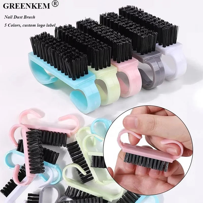 New Color Nail Dust Brush Bull Horn Black Hair Nail Cleaning Brush Manicure Care Sanding Soft Acrylic Nail Brush
