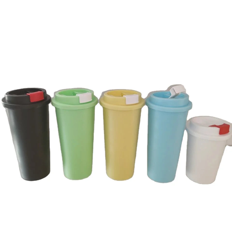 China Famous  Reusable Plastic Coffee Travel Cup with Lid World Popular for Christmas Gift