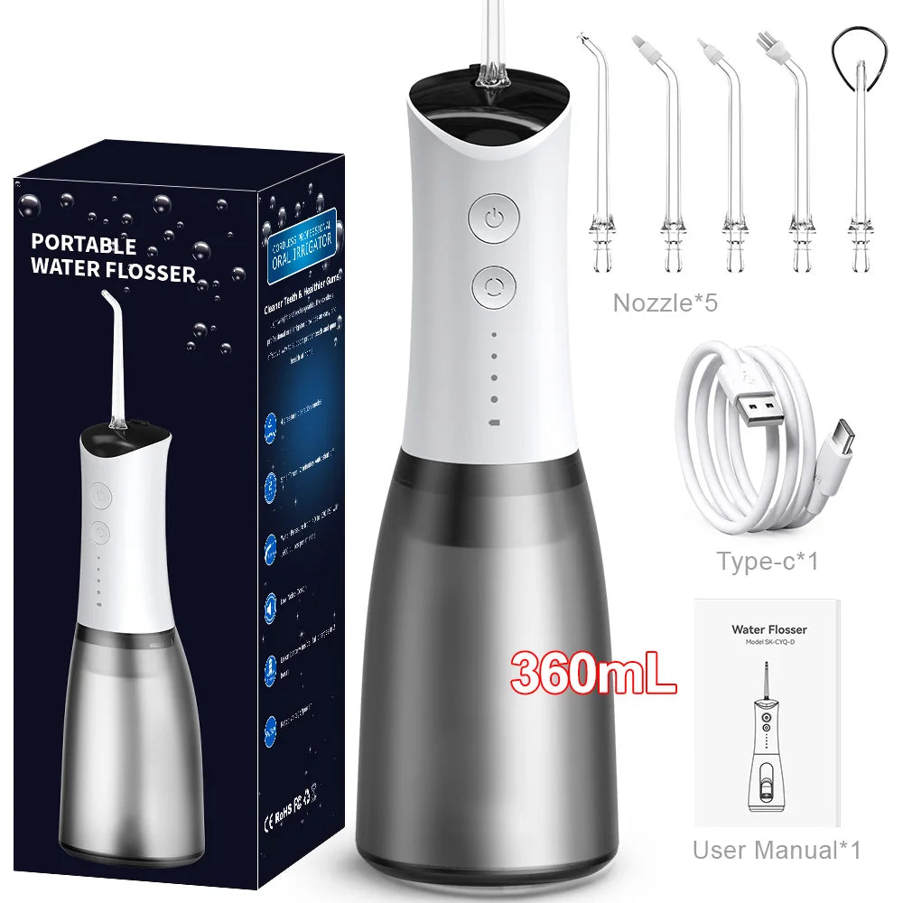 IPX7 Waterproof Cordless Portable Pik Teeth Cleaning Jet Electric Floss Pick Waterflosser Dental Oral Irrigator Water Flossers