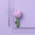 High Quality Multi Color Crochet Tulip Lily of the Valley Keychain & Pendant Artificial Woolen Knitted Flower Plant Ornament