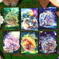 20 Sheets of Stickers Per Pack Tree Shadow Lovesong Series Forest Night Scene Theme Material Priming