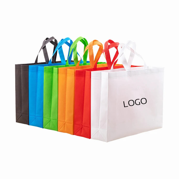 Wholesale Custom Recycled Non Woven Tote Bags Reusable Cloth Shopping Bag with PP Laminated for Supermarket Use