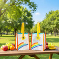INS Summer Girls' Cartoon Print Transparent PVC Jelly Tote Bag Waterproof Eco-friendly Rope Handle Beach for Promotions