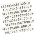Luxury Mini Clear Plastic Price Tags 3mm Embossed Number Price Cubes Sticker Logo Jewelry Display Racks Shop Counters Yinliang