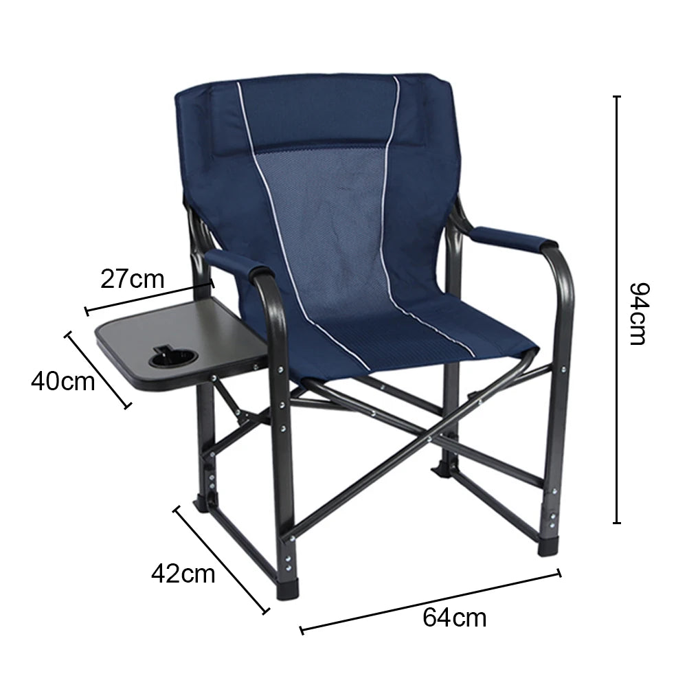 Outdoor Leisure Comfortable Backrest Folding Storage Directors Chair Camping