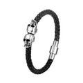 Factory Customized Stainless Steel Business Banquet Lock Bracelet Adjustable Skull and Crossbones Design