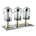 Buffet Hotel Catering Commercial Drink Juice Cooler Dispenser 8L/16L/24L Stainless Steel 3 Tank Beverage Dispenser with Tap