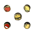 Apple Lemon Litchi Pear Fruits Mini Hard Enamel Clothes Broches Pins Brooches