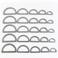 Meetee XP094 15-38mm Stainless Steel D Rings for Bag Strap Backpack Webbing Clasp DIY Keychain Ring Pet Collar Hook Buckles