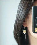 Wholesale Thailand Craft Fashion Silver Hoop Earrings for Women Cute Bigger Flower Style for Weddings