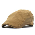 2025 NEW Arrival Spring Summer Fashion Men Outdoor Casual Vintage Patch Design Ivy Cap Wash Cotton Flat Top Ivy Hat