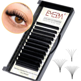 EMEDA Wholesale Cashmere Blooming Eyelash Extensions Self Fan Lash Supplies Mink Volume Rapid Fast Easy Fan Lash Extension Trays