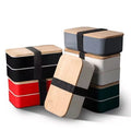 Manufacturer's Custom Logo Bamboo Lid Lunch Box Bento Free Cutlery for School-Age Kids and Enfants