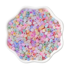 10g/bag 4mm Cat Eye Stone Ice Glass Beads Loose Spacer Seed Beads