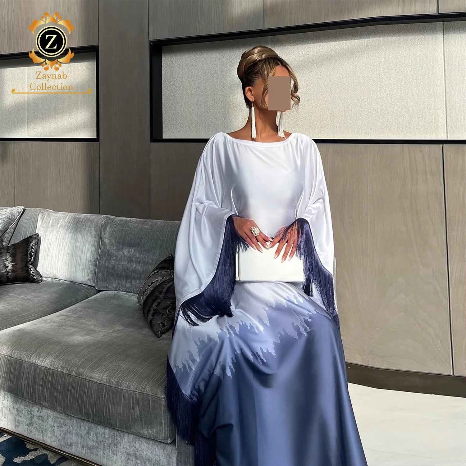 Zaynab Abaya Women Muslim Dress Latest Design Dubai Ramadan Embroidered Frauen Women Muslim Dress New Jalabiya