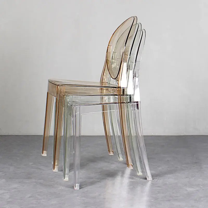 Transparent Polycarbonate PP Plastic Modern Dining Chair for Apartment Mall Restaurant Use