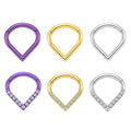 Evorte Titanium Teardrop Silver Plated Nose Rings & Studs Nostril Piercing Barbell Ear Cartilage Tragus Helix Lip Body Jewelry