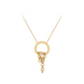 Latest 18K Gold Plated Stainless Steel Jewelry Round Link Chain Pendant HipHop Punk for Women Accessories Necklace P233427