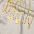 New Fashion Unique Design Stainless Steel Square Heart Drip Geometry Pendant Choker Necklace Women SN21012308G