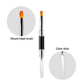 2023 Double Head Pen Pink and Black Color Handle Nail Pusher Gel Nail Brush for Nail Tool