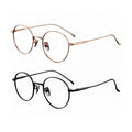 Latest Lightweight Optical Glasses Pure Titanium Full Rim Retro IP Coating Trendy Women's 1644 Silver Lens Black Gold Reading