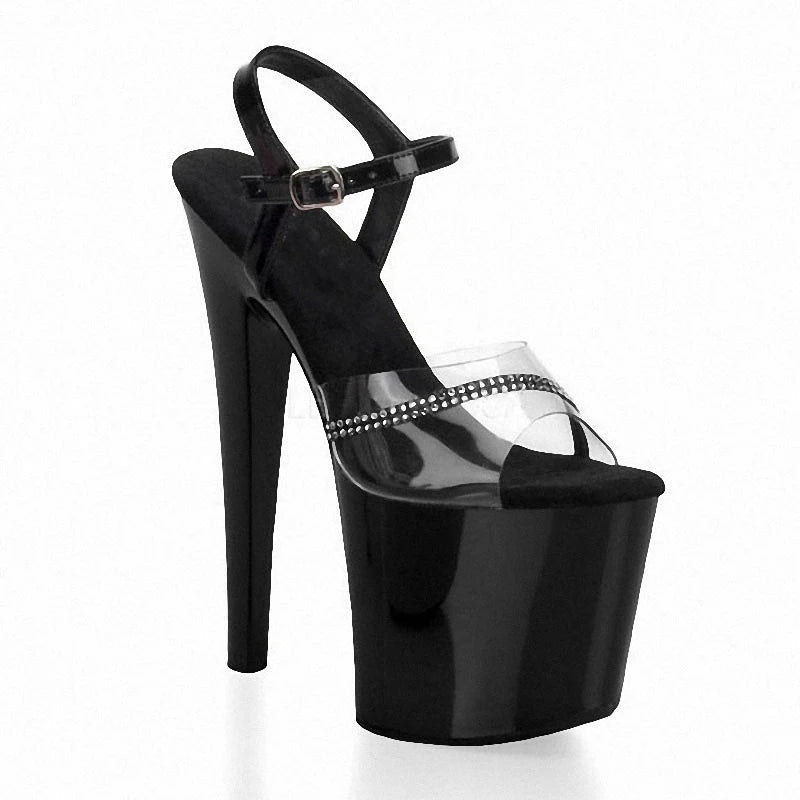 Exotic Dancer thin heel 20cm platform Models Pole Dance Party Stripper 8-inch leaky toe fashion high-heeled sandals gladiator