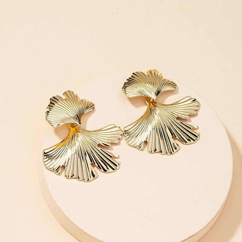 HOVANCI Earring Holiday 5 Flower with Shell Golden Palm Small Leaf Tortise Starfish and Shell Earrings