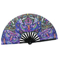 Promotional Large Rave Fan MOQ 50 Pcs Customize Fabric 33cm Hand Held 13inch Folding Fans for Advertisement