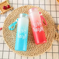 Dropshipping Suppliers Colorful Frosted Water Bottle Sport Cute Style Water Cup Color Changing Glass Drinking Bottle with Lid