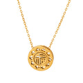 Reach Certified Custom Design Geometric Stainless Steel Gold Plated Pendant Necklace for Women Daily Anniversary Wholesale