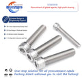 High Strength 12.9 Grade Hexagon Socket Bolt Stainless Steel DIN912 Hex Socket Screw Plain Finish Bolt Nut Manufacturer