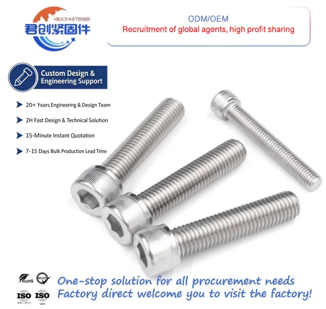 High Strength 12.9 Grade Hexagon Socket Bolt Stainless Steel DIN912 Hex Socket Screw Plain Finish Bolt Nut Manufacturer