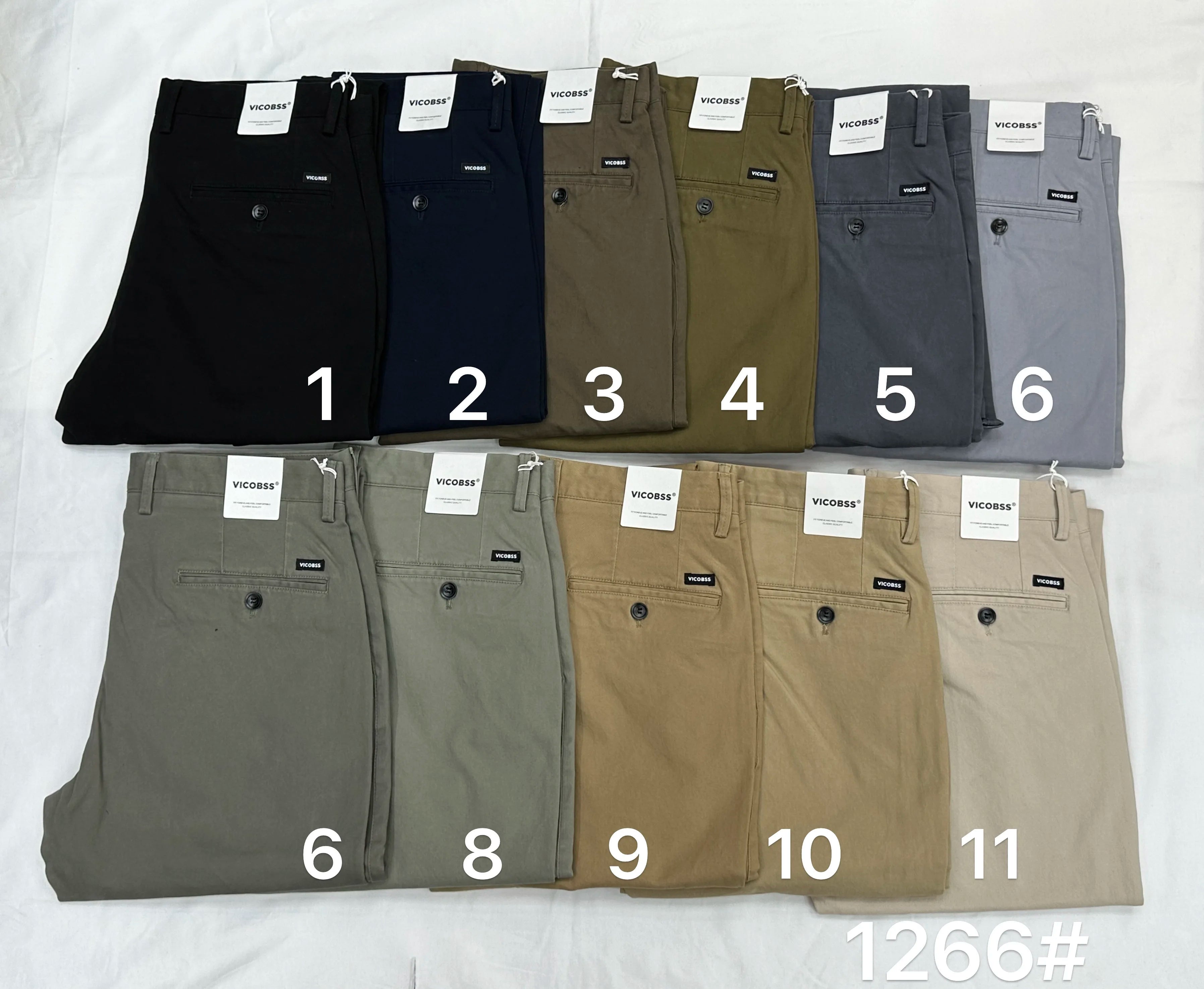 Retro Simple Solid Color Formal Canvas Jeans Men's Mid Waist Loose Straight Leg Long Pants