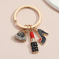 Rhinestone Enamel High Heels Women's Bag Lipstick Skirt Hat Bikini Suit Swimming Ring Baby Clothes Bottle Pendant Bag Key Chain