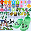 Hot Sale Designer Animals Panda Shoe Charms Plants Flowers Shoe Button Wholesale Pvc Charm Custom Accessories Bulk