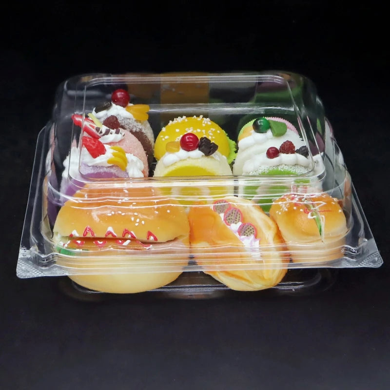 CHUAN HE Rectangular PET Blister Plastic Boxes for Food Storage for Cake Cheese Embossing Printing for Salad