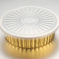 Large and Deep Aluminum Foil Gold Bowl Food Grade Aluminum Container High Quality Foil Pans Smooth Wall  Round Shaped