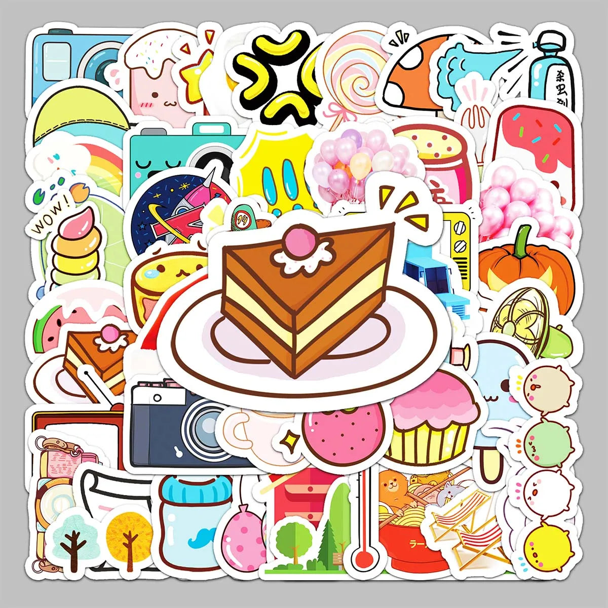 51PCS Factory Wholesale Cheap Cute Creative Partysu Stickers Water Cup Guitar Refrigerator Desktop Personality Stickers