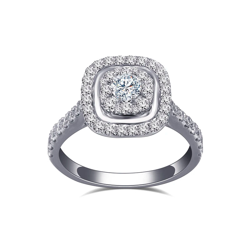 Customized Jewelry PT950 14k 18k Gold Engagement Wedding Ring IGI Lab Diamond Ring Set