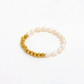 Fenny 18K PVD Gold Plated No Fade Elegant Natural Freshwater Pearl Hand-beaded Stainless Steel Bracelet Jewelry Wholesale