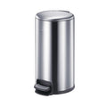 30L Stainless Steel Anti-Fingerprint Shape Standing Waste Bin Slow Close Pedal Trash Can for Kitchen Hotel Restaurant Supplies