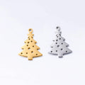 15x20mm DIY Custom Jewelry Finding Making Accessories Stainless Steel Christmas Tree Shape Charm Pendant for Necklace