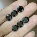 3-14mm Round Cut Black Moissanite Diamond Stone VVS1 Synthetic Loose Moissanite Gemstone