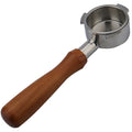Top Quality 51mm Redwood Coffee Handle Stainless Steel Bottomless Portafilter Support Sample and Customized Suitable Delonghi