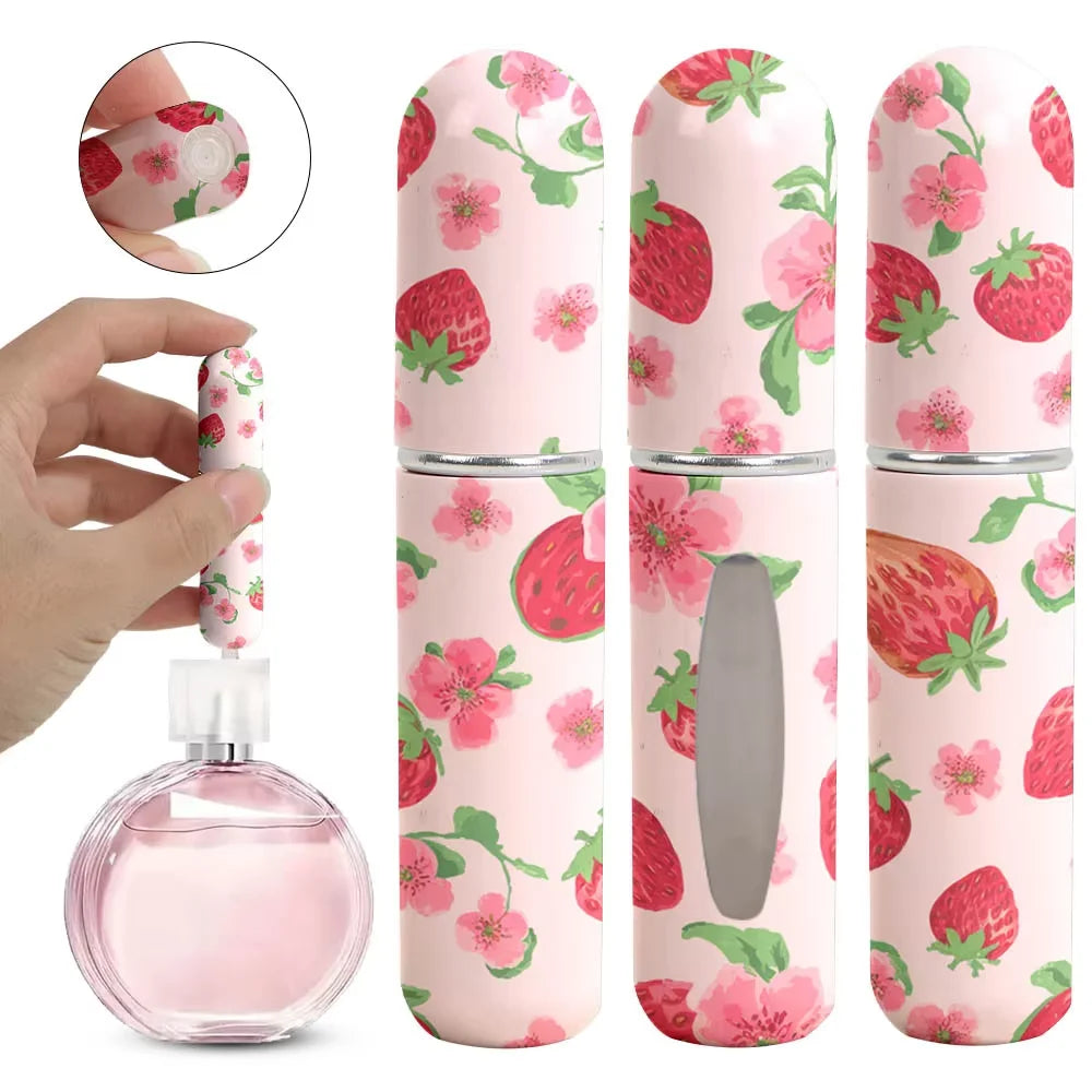 High-End 15ml Portable Flat Spray Glass Bottles Cute Plastic Perfume Samples with Direct Bottom Refill Hot Cross-Border Sale