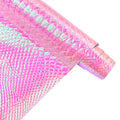 30x135cm Holographic Crocodile Skin Vinyl Iridescent Pink Alligator Faux Leather Embossed Craft Fabric for DIY Sewing Project